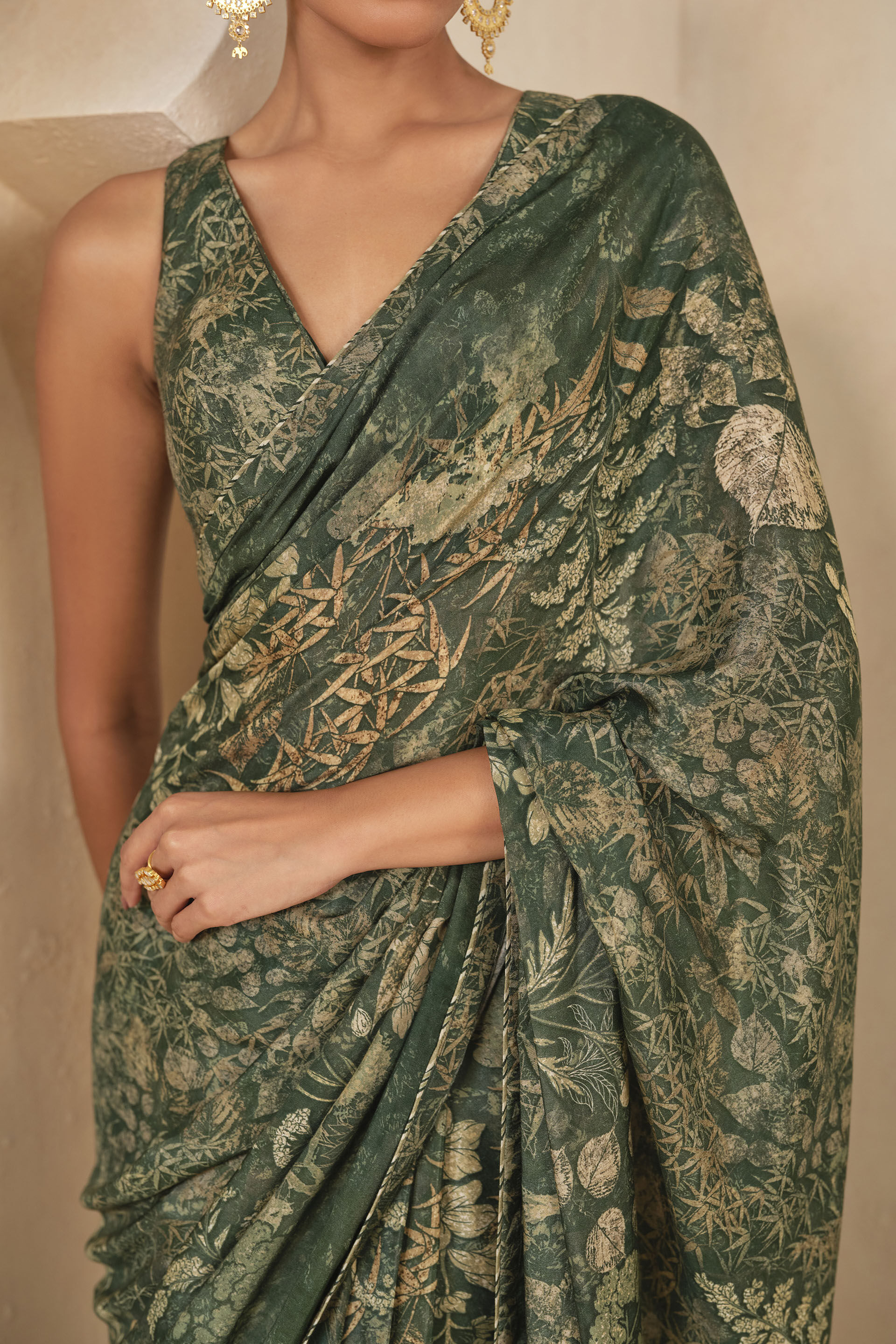 Aven Saree - Green, Green, image 5